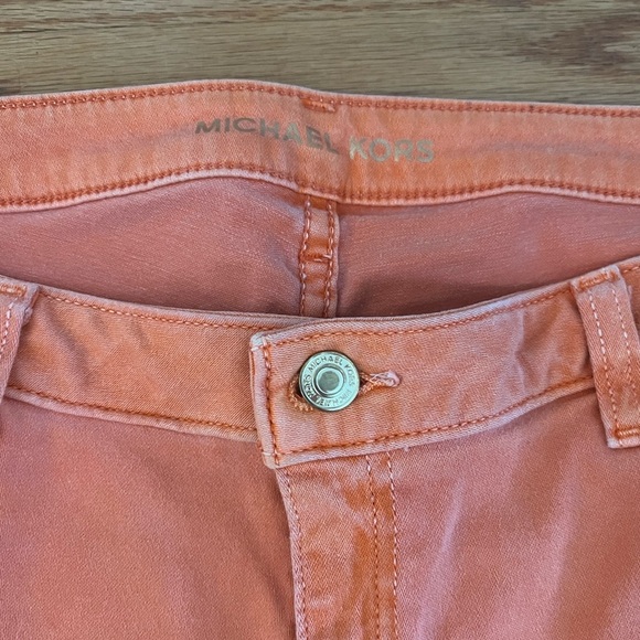 Michael Kors Izzy Skinny Jeans Size 14 Orange - Picture 3 of 10